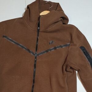 Nike Mens Brown Jacket XL Full Zip Hoodie Pockets Gym
